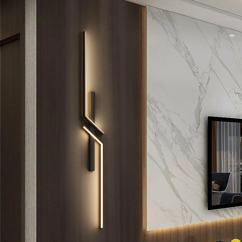 LED Wall Light Modern Minimalist Strip Lighting for Bedroom Bedside Living Room TV Backlight Sofa Decor Wall Sconce Ambient Lamp