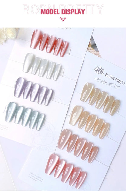 BORN PRETTY 10ml Cat Magnetic Gel Nail Polish Moonlight Glass Bead Water Light Crystal Soak Off UV Varnish For DIY Nail Art