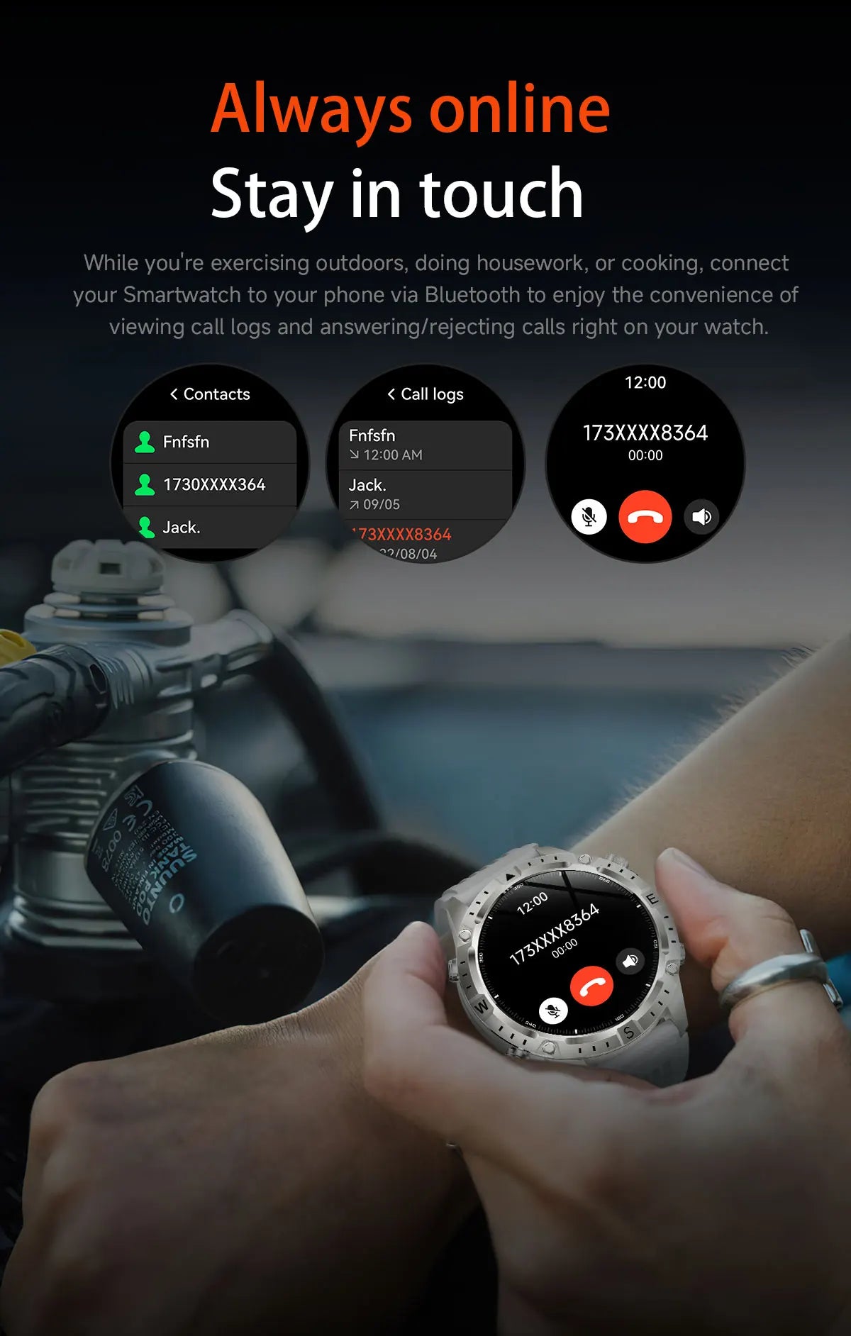 2026New Military Tank GPS SmartWatch Offline Map 10ATM Swim 2GB RAM Music Altitude Compass Bt Call Fitness Sports Smartwatch Men