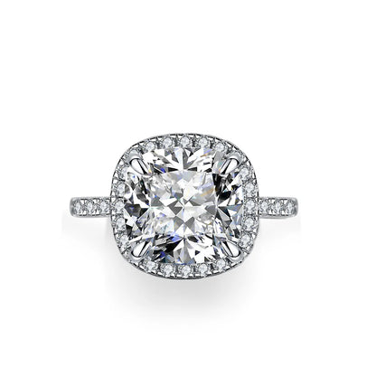 5CT Fancy-Cut Moissanite Ring Women PT950 Platinum - Sparkling 7CT fancy-cut, warm platinum, elegant for women