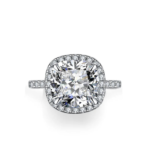 5CT Fancy-Cut Moissanite Ring Women PT950 Platinum - Sparkling 7CT fancy-cut, warm platinum, elegant for women