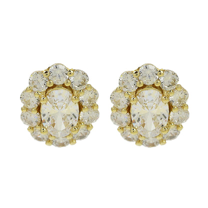 Colorful 12 Month Birthstone Rhinestone Stud Earrings For Women Crystal Ladies Fashion Weddings Banquet Jewelry Accessories
