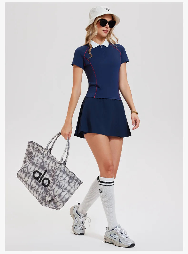 WESTSHAN EU US Size Women A-Line High-Waisted Safty Shorts Pleated Skirt Pickball Tennis Jogger Badminton Golf Sports Skirt