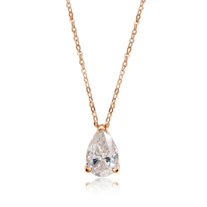 1ct 2ct 3ct 4ct Pear Cut Moissanite Necklace for Women Gift 925 Pendant 100% Sterling Silver Chain Water Drop NecK Chain Jewelry