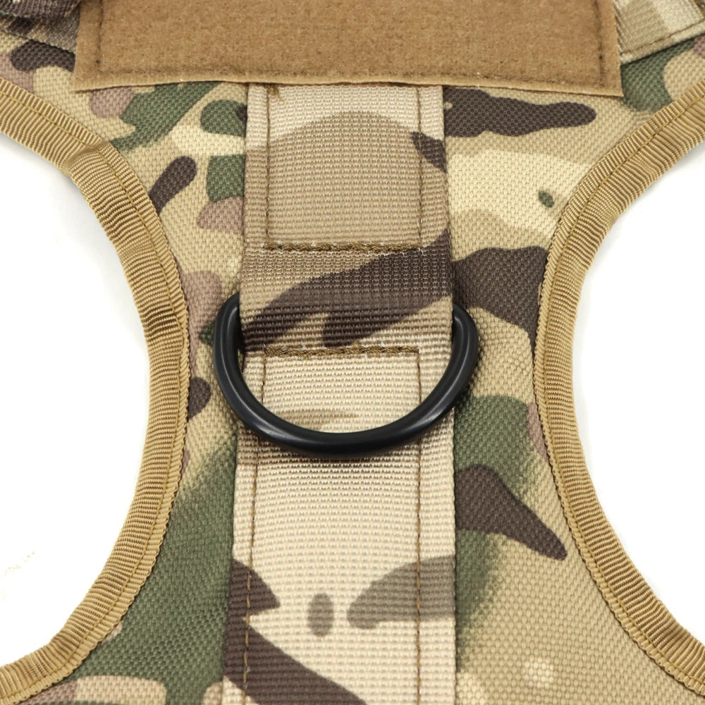 Dog Harness for Large Dogs Leash Collar Molle Pouch Military Harnesses French Bulldog Pet Tactical Training Vest Dog Accessories