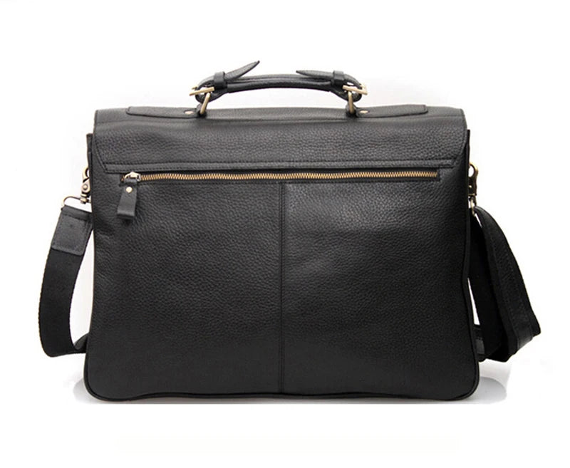 High Quality Cowhide Genuine Leather Briefcase for Men Business Bag 15.6"Laptop Case Male Portfolio Attache Office messenger bag