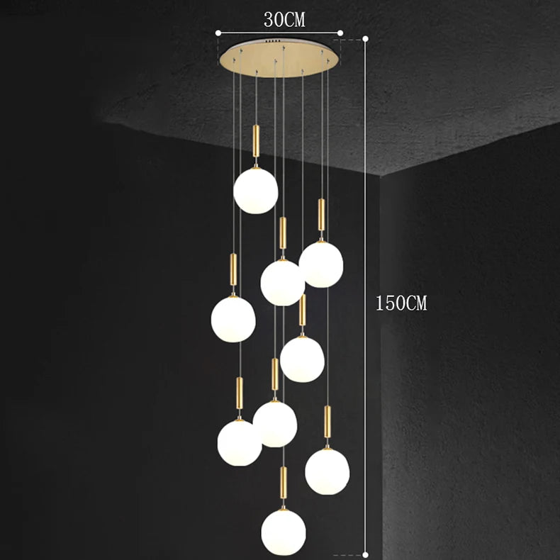 Modern Stair Chandelier Pendant Lights Indoor Lighting Ceiling Lamp Hanging Light LED Chandeliers for Living Room Indoor Lightin