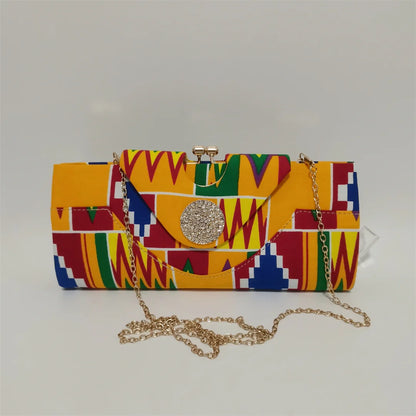 Fashion African Women Wedding Party Wax Shoes and Bag to Match Nigeria Ankara Style Print Shoes Bag Set F1110-1