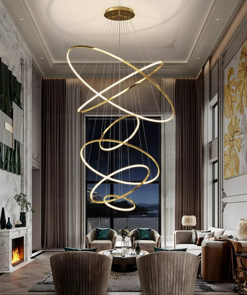 Nordic home decoration, stair chandelier, living room and dining room Pendant lights, ceiling light, indoor lighting