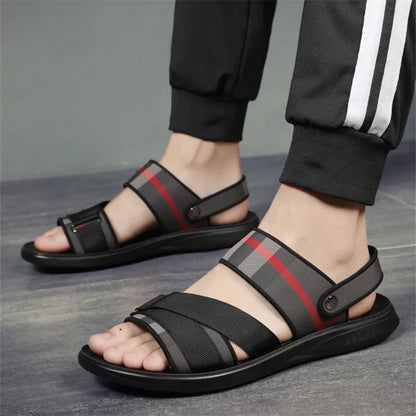 Sandals Men 2025 Trend Summer Outdoor Leisure Non-slip Beach Luxury Brand Sandal High Quality Soft Sole Dual-purpose Sandals Men