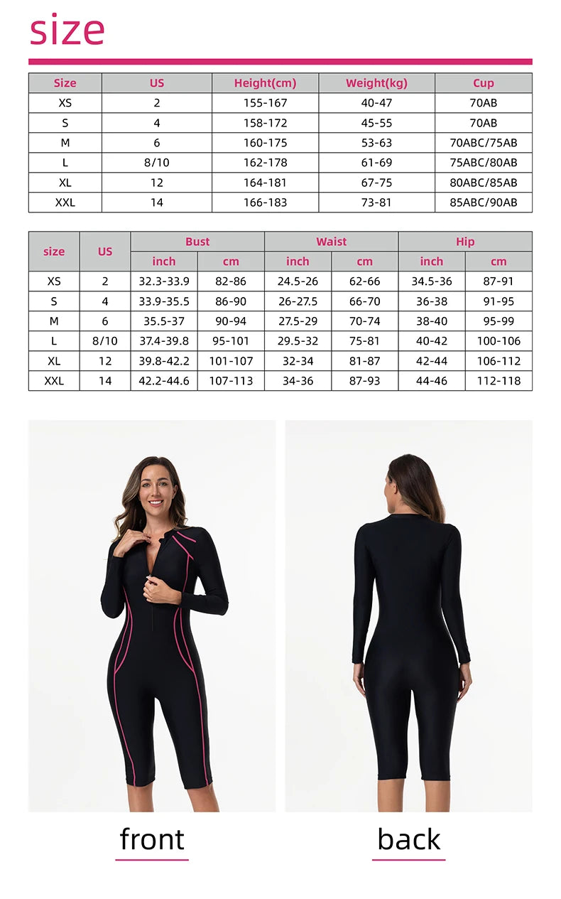 Women's Swimsuit With Sleeve One Piece Bathing Suit Female Beachwear Sport Style Swimming Costume Woman Swimwear Surfing Suit