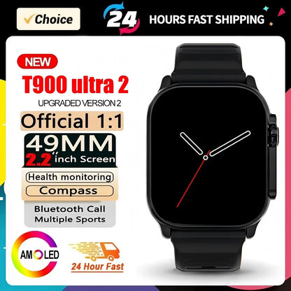 2026 Original T900 Ultra 2 Smart Watch 49mm Men Women Bluetooth Call Music Game Wireless Charging NFC Smartwatch For Android IOS