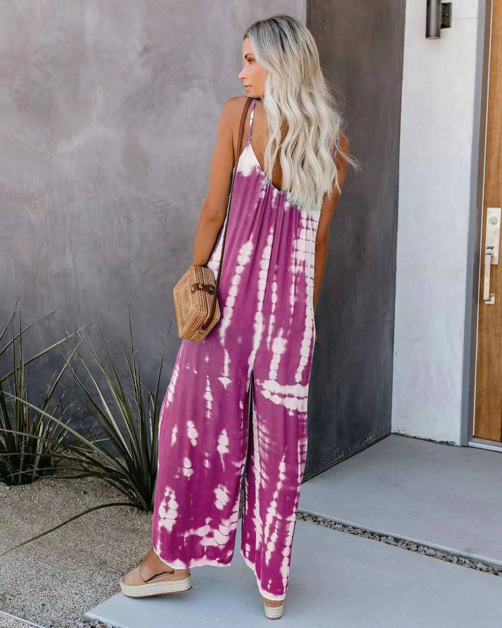 Women's Jumpsuit 2023 New Women's Clothing Wholesale Russian European and American Suspender Sexy Wide Leg Pants