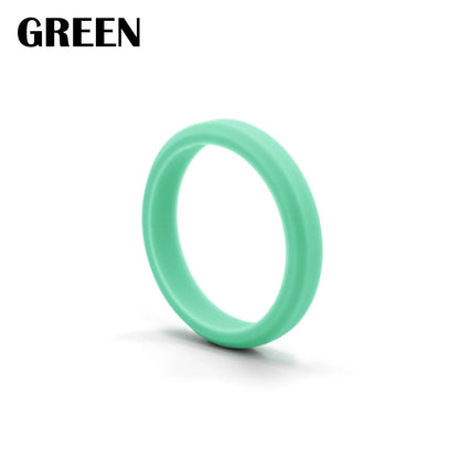 1pc Sports Hypotenuse Silicone Ring 7 Color for Women Wedding Rubber Bands Hypoallergenic Flexible Finger Rings