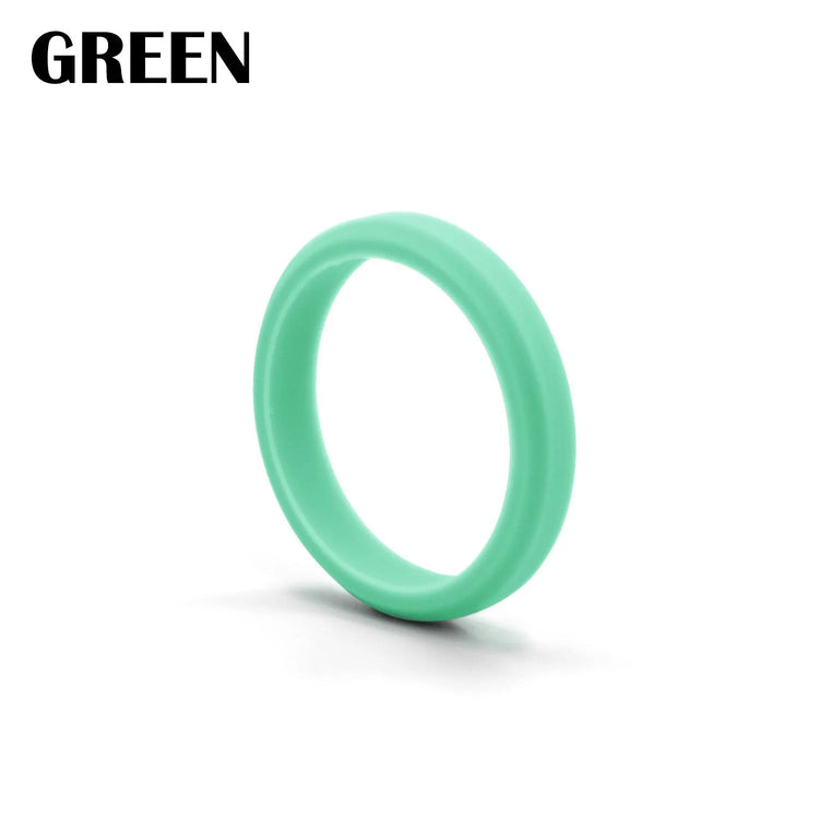 1pc Sports Hypotenuse Silicone Ring 7 Color for Women Wedding Rubber Bands Hypoallergenic Flexible Finger Rings