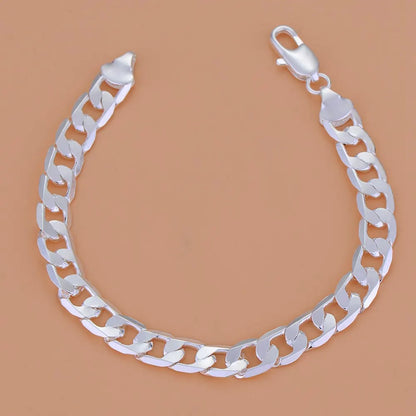 925 Sterling Silver Bracelet Heart High Quality Romance Chain For Woman Men Fashion Engagement Party Wedding Jewelry Gift