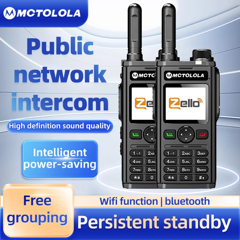 MOTOLOLA Zello 2G 3G 4G POC Walkie Talkie Android 8.1 Bluetooth Global PTT WiFi Handheld bidirectional radio 5000km