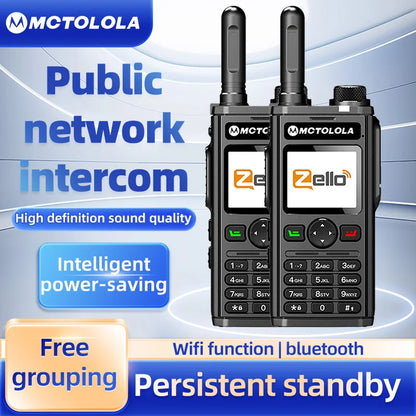 MOTOLOLA Zello 2G 3G 4G POC Walkie Talkie Android 8.1 Bluetooth Global PTT WiFi Handheld bidirectional radio 5000km