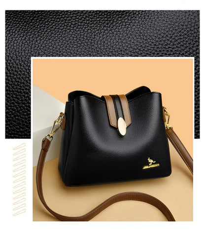 High Quality Leather Tote for Ladies Luxury Casual Women Designer Shoulder Crossbody Sac Female Worker Bolsas Handbags and Purse