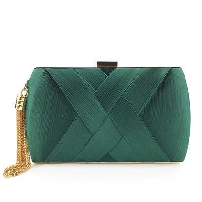 2024 New Fashion Women Evening Bags Tassel Ladies Clutch Purse Shoulder Chain Wedding Party Handbags Bags