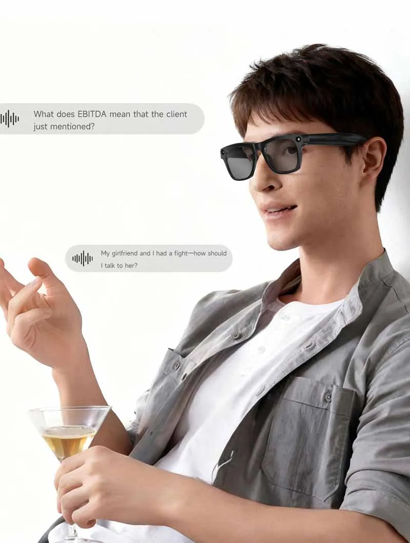 2026 4K HD Color Changing AI Smart Glasses Chat GPT 100MP Camera Bluetooth Call Voice Assistant Control Smart Glasses 2026 New