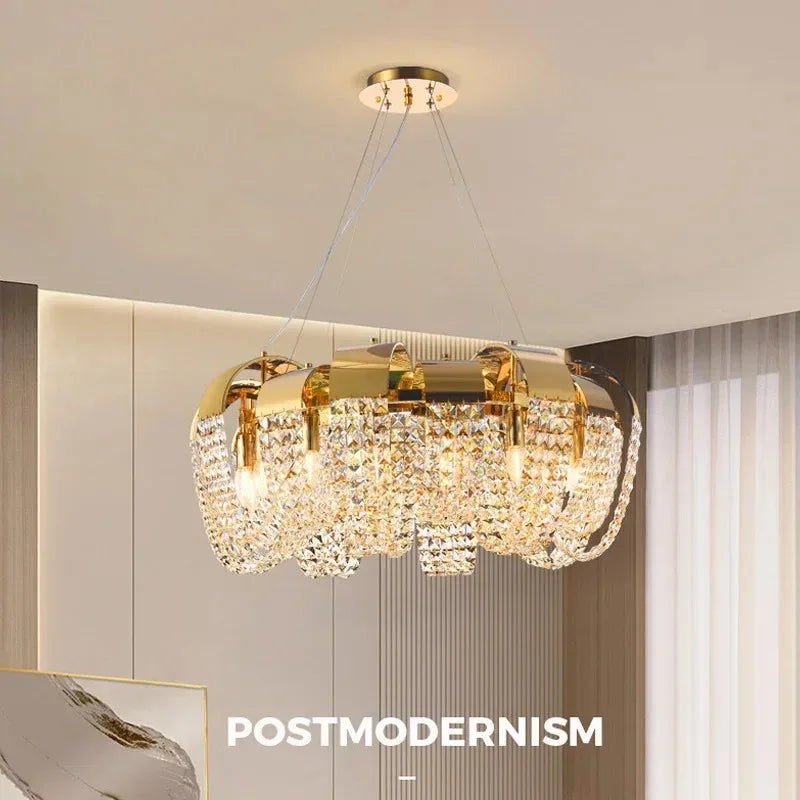 2025 New Home DecorationPendant Lights Luxury Crystal Living Room Chandelier Bedroom Pendant Lamp Ceiling Light  Indoor Lighting