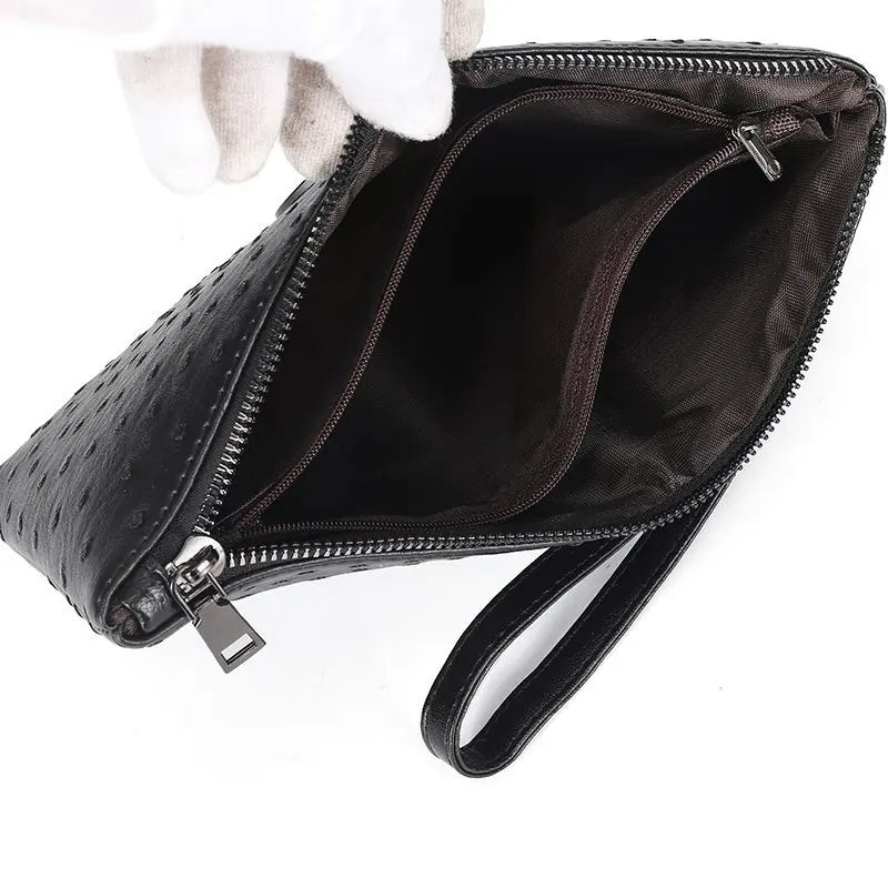 New Business Style Men Clutch Large Wallet Soft PU Leather Male Wristlet Pack Bag Elegant Leisure Stylish HandBags Envelope Bag