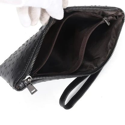 New Business Style Men Clutch Large Wallet Soft PU Leather Male Wristlet Pack Bag Elegant Leisure Stylish HandBags Envelope Bag