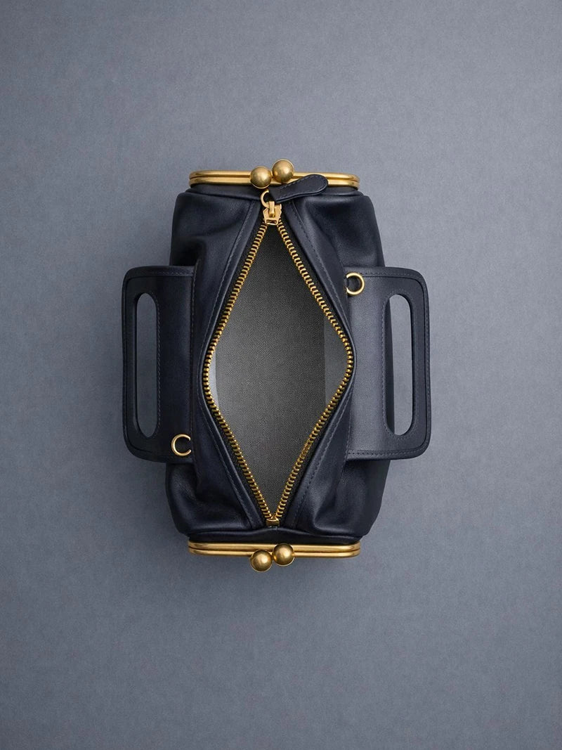 NEW Two side clamp design Frame Kiss lock Bag For Women Luxury Designer Handbag Purse 2026 New In PU Underarm Shoulder Bag