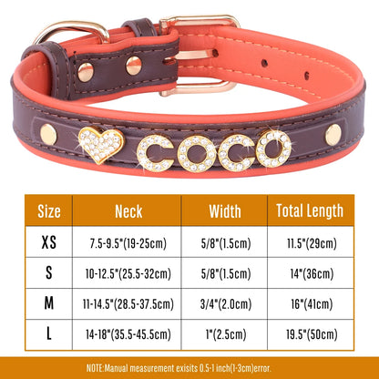 Personalized Small Dogs Chihuahua Collar Bling Rhinestone Dog Collars Free Custom Pet Dogs Cats Name Charms Pet Accessories