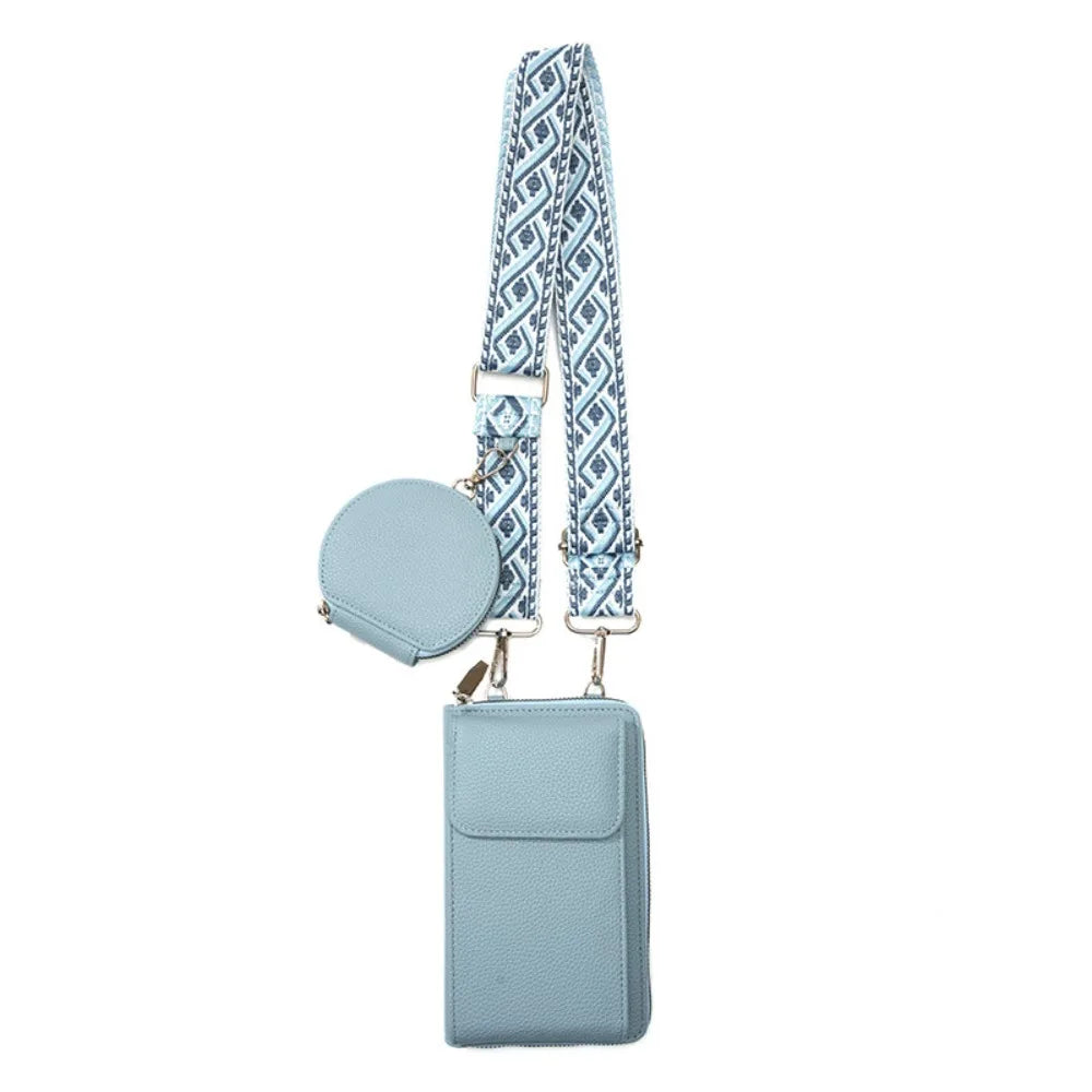 Fashion PU Leather Mobile Phone Bag Lightweight Mini Size Small Purse Crossbody Bag Women Ladies