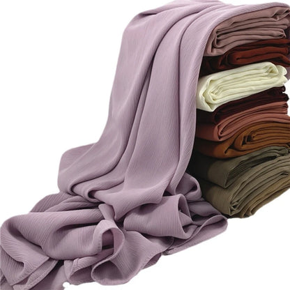 180*70CM Chiffon Hijabs For Woman Soft Long Turban Veil Scarves Muslim Hijab Shawls Islam Women Head Wraps Accessoires Ramadan