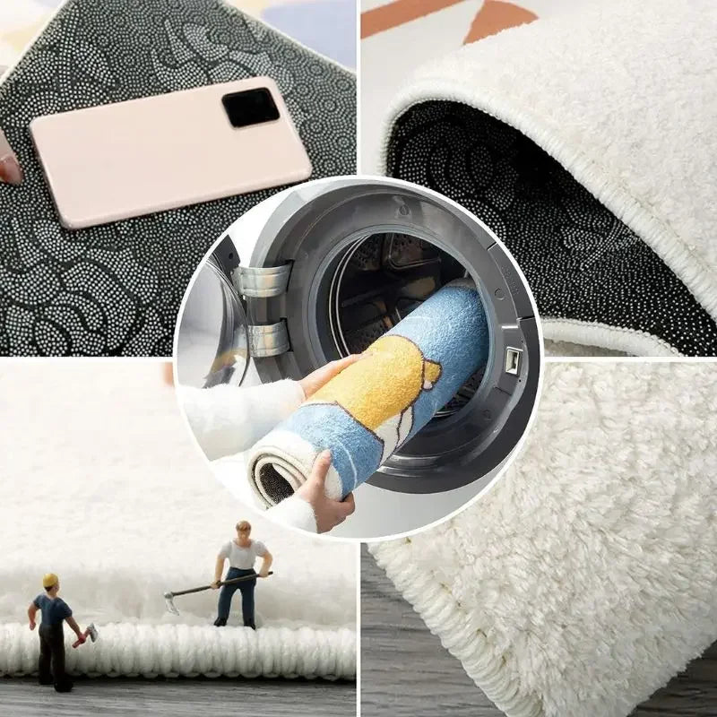 VIKAMA Fashion Print Dollar Mat Insulating, Warm, Non-Slip Entrance Hallway Doormat Bathroom Toilet Rug Home Decor