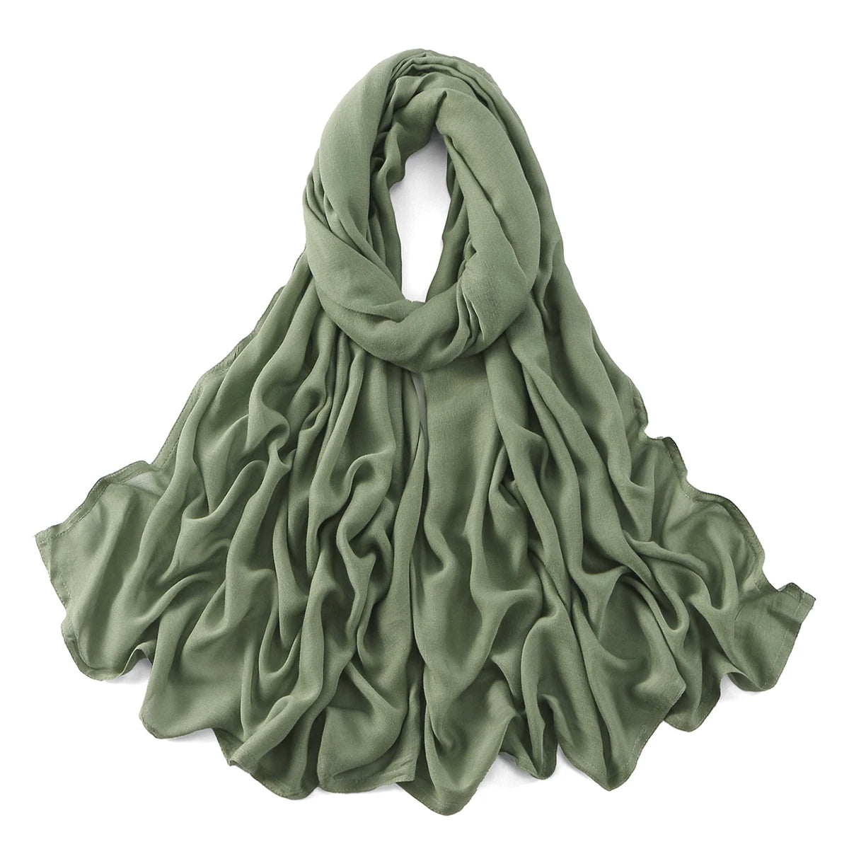 Fashion Muslim Hijab For Women Cotton Rayon Modal Hijab Scarf Solid Color Headscarf Wraps Islamic Headband Turban Veils 185*75CM