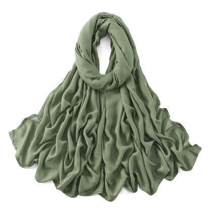 Fashion Muslim Hijab For Women Cotton Rayon Modal Hijab Scarf Solid Color Headscarf Wraps Islamic Headband Turban Veils 185*75CM