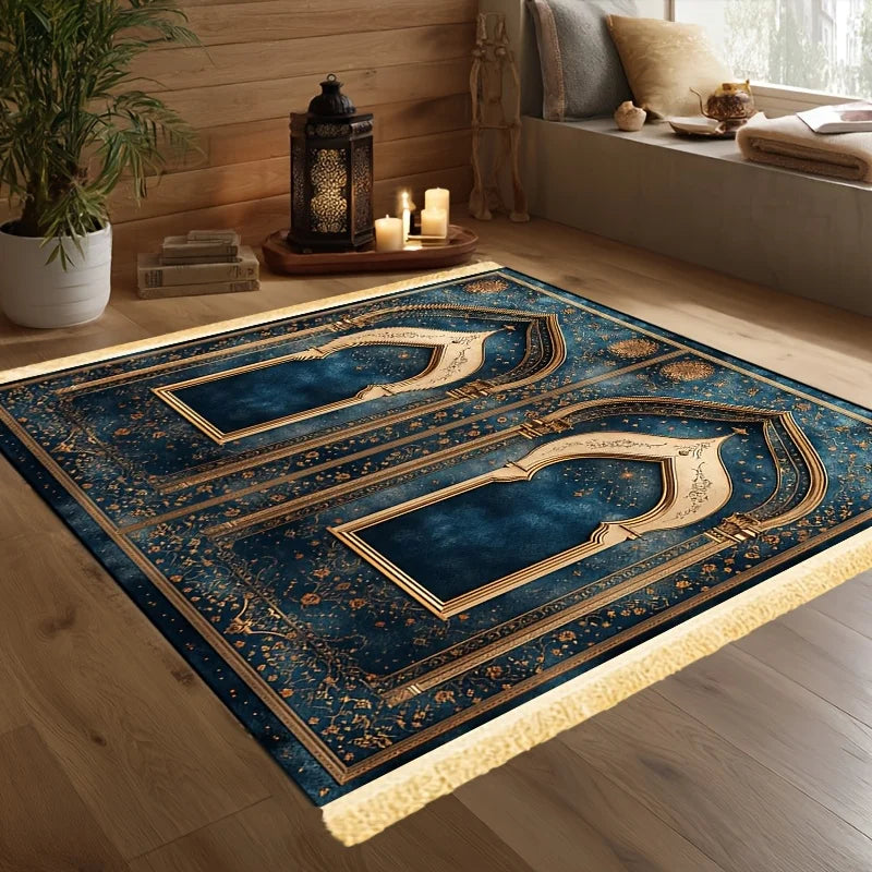 VIKAMA Islamic prayer mat in light luxury style for home use Muslim home prayer mat Ramadan High-End Decorative Floor Mat