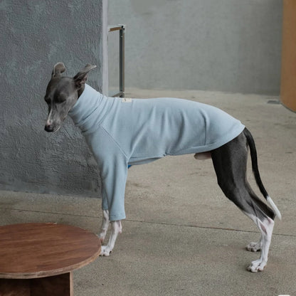 Spring Clothing for Italy Greyhound  Autumn Soft High-Neck Cotton Grey T-shirt for Whippet Winter Long Sleeved Pajamas for Dogs