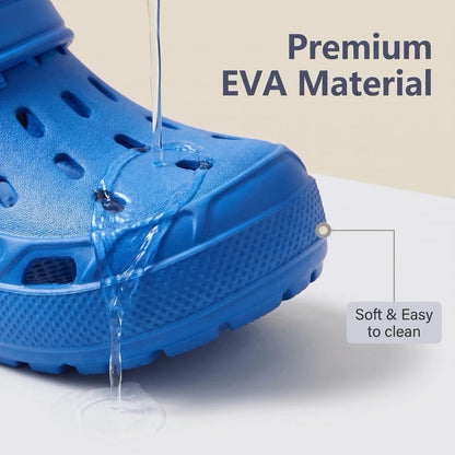 Lightweight Men EVA Slides Solid Color Breathable Hollow Slippers for Travel Beach Daily Home Use