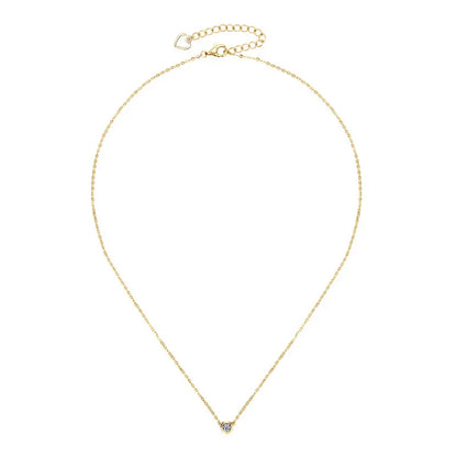 Lnngy 3MM 0.1CT Moissanite Necklace Original 925 Sterling Silver Pendant Necklaces  For Women Delicate Neck Jewellry Gift