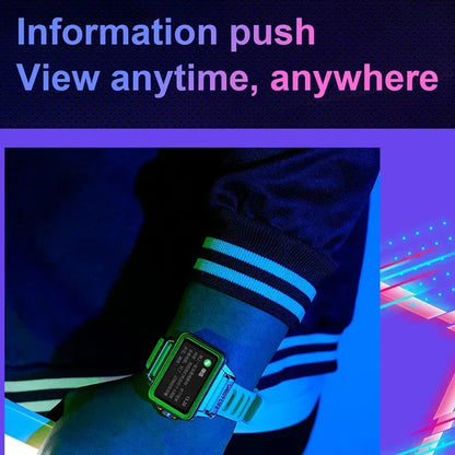 Hip Hop Fashion Personality Smart Watch 1.57-inch HD Screen 24h Continuous Heart Rate Sleep Monitor Game Waterproof Smartwatch