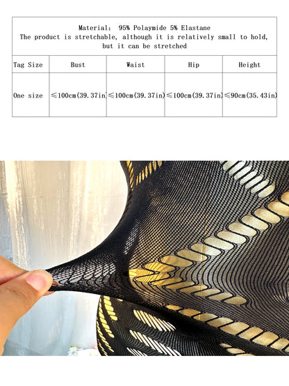 Sexy Cover Up Hollow Out Fishnet Dress without Bikini Summer Holiday DSH602