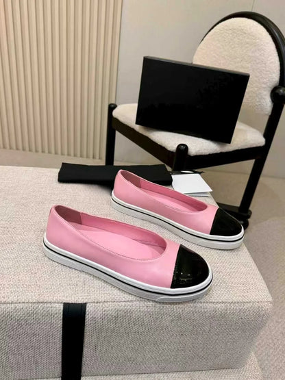 Luxury Brand Commuter Shoes Women's Slip-on Versatile Casual Shoes Casual Shoes Lambskin Material Stylish Casual Flat Shoes