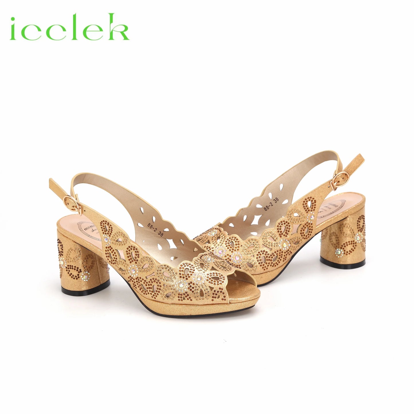 New Fashionable Coffee Color Peep Toe Ladies Shoes Matching Bag Set For Nigerian Women Wedding Party Pump