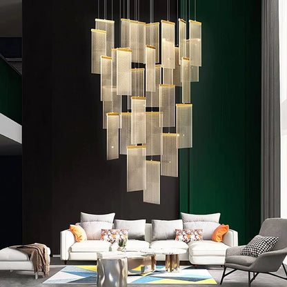 Modern home decor led lights pendant light lamps forstaircase Chandeliers for living room hanging light indoor lighting