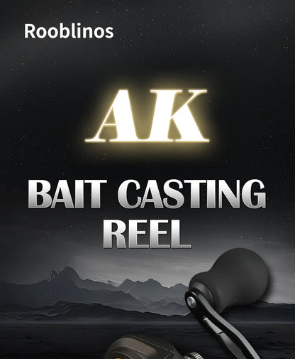 Rooblinos AK Series,7.2:1 Gear Ratio,2+1 Ball Bearing,18LB Max Drag,Baitcasting Reel,For Freshwater Saltwater