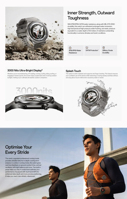 [New Arrival] Global Version Smartwatch OPPO Watch X3 Snapdragon W5 Up to 16 Days of Battery Life AMOLED Display NFC IP68