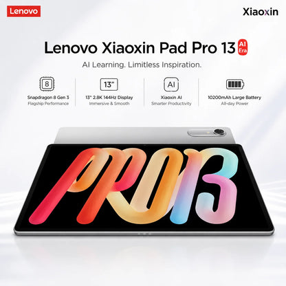 2026 New Lenovo Xiaoxin Pad Pro 13 TB376FC 13'' 144Hz 3.5K Screen Pads Snapdragon 8S 128GB 256GB Rom 10200mAh Tablet PC