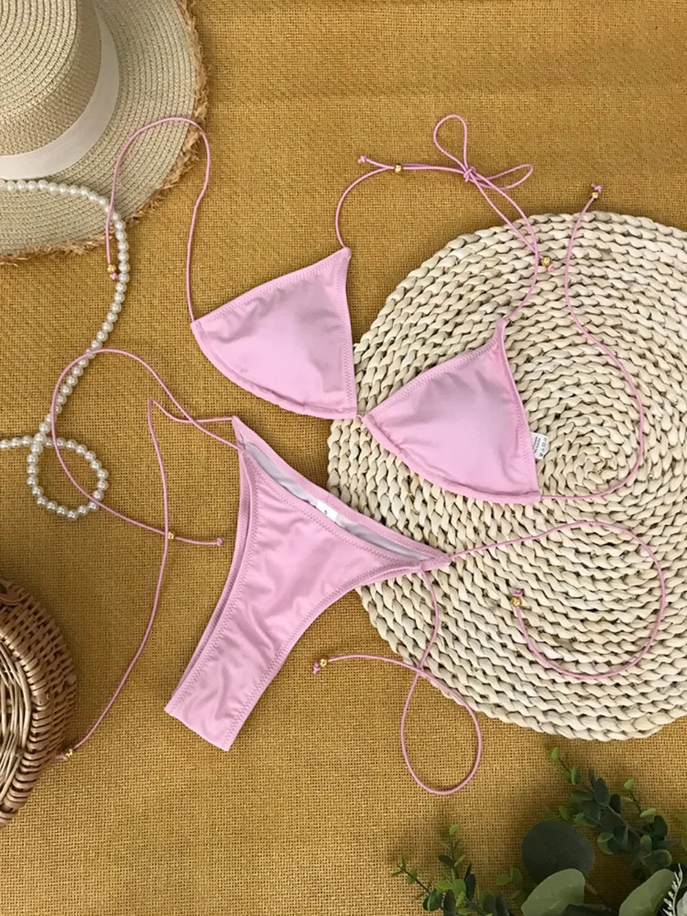 Bathing Suit Women Micro Bikini Sexy Swimsuit Female Swimwear Solid Mini Bikini Set Brazilian Biquini Swimming Suits Beachwear