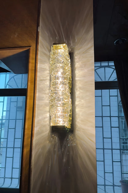 Luxury Crystal Wall Lamp Modern LED Sconce Chrome Gold Mirror Wall Light For Living Room Bedroom Aisle Indoor Decor Vanity Light