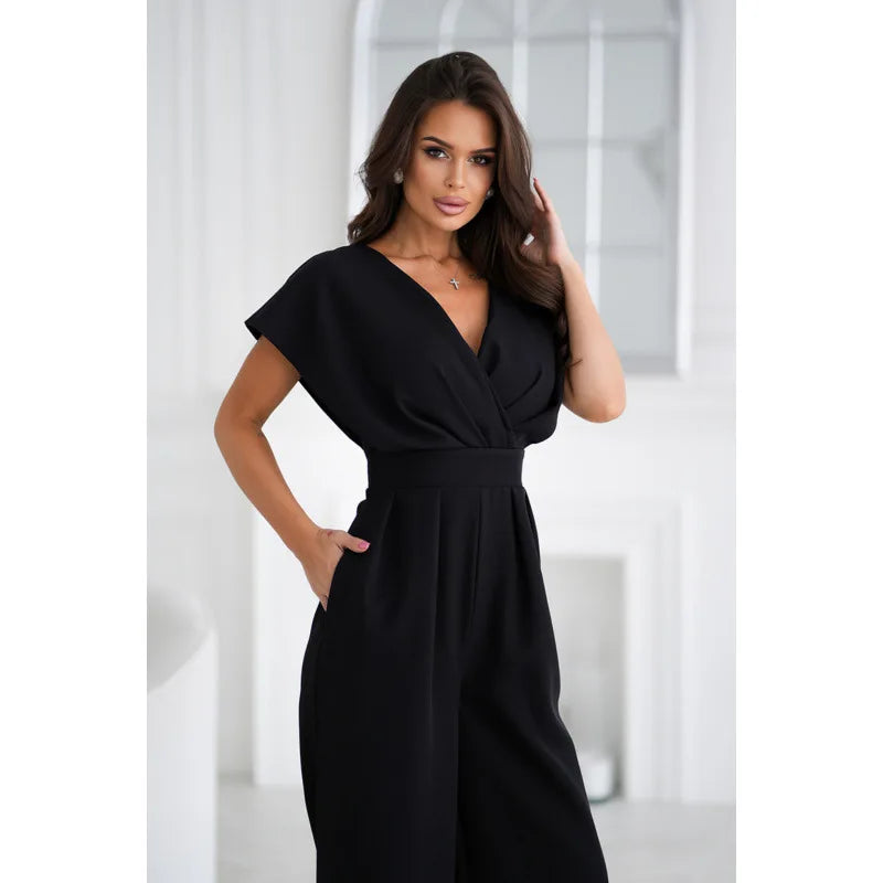Jumpsuits Women 2026 Rompers New V-Neck Solid Color Sleeveless Cinched Waist Jumpsuit from Women's Clothing